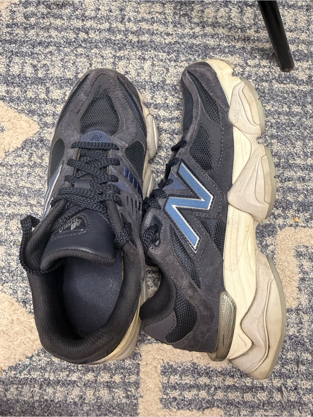 New Balance Men's Dark Navy and Light Blue 9060 Running Sneakers